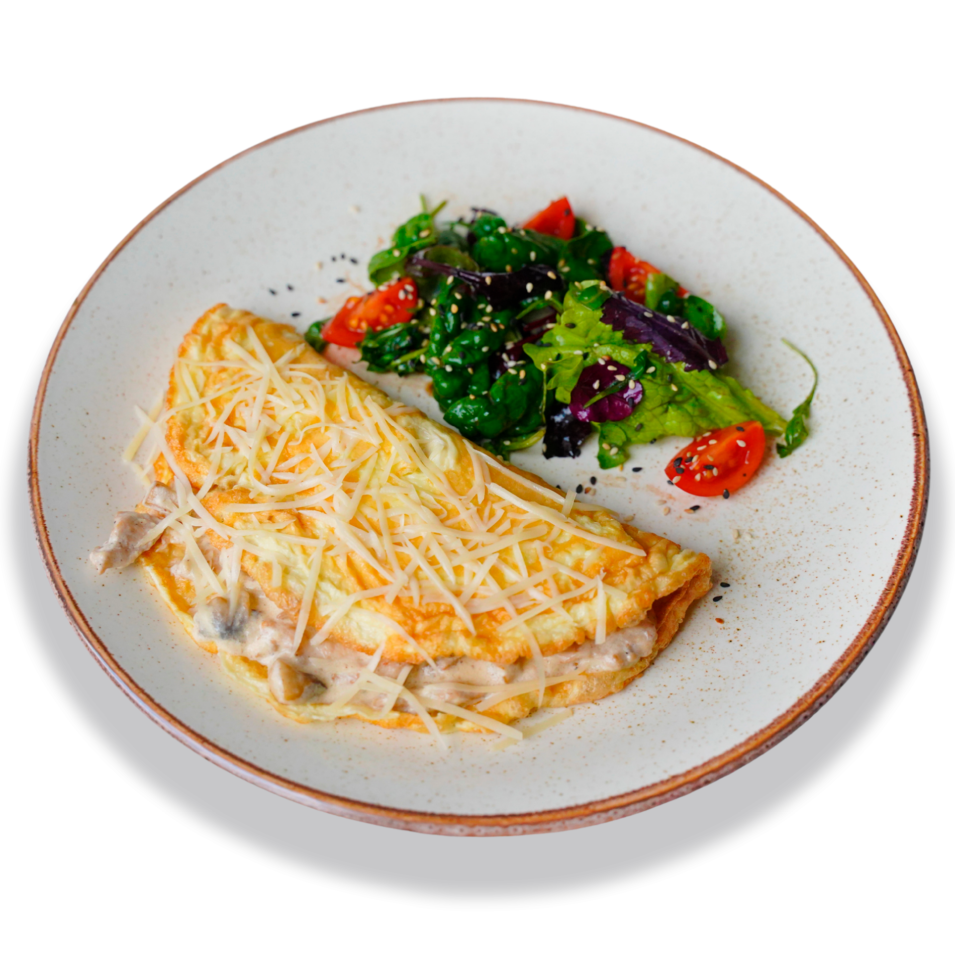 Омлет с грибами