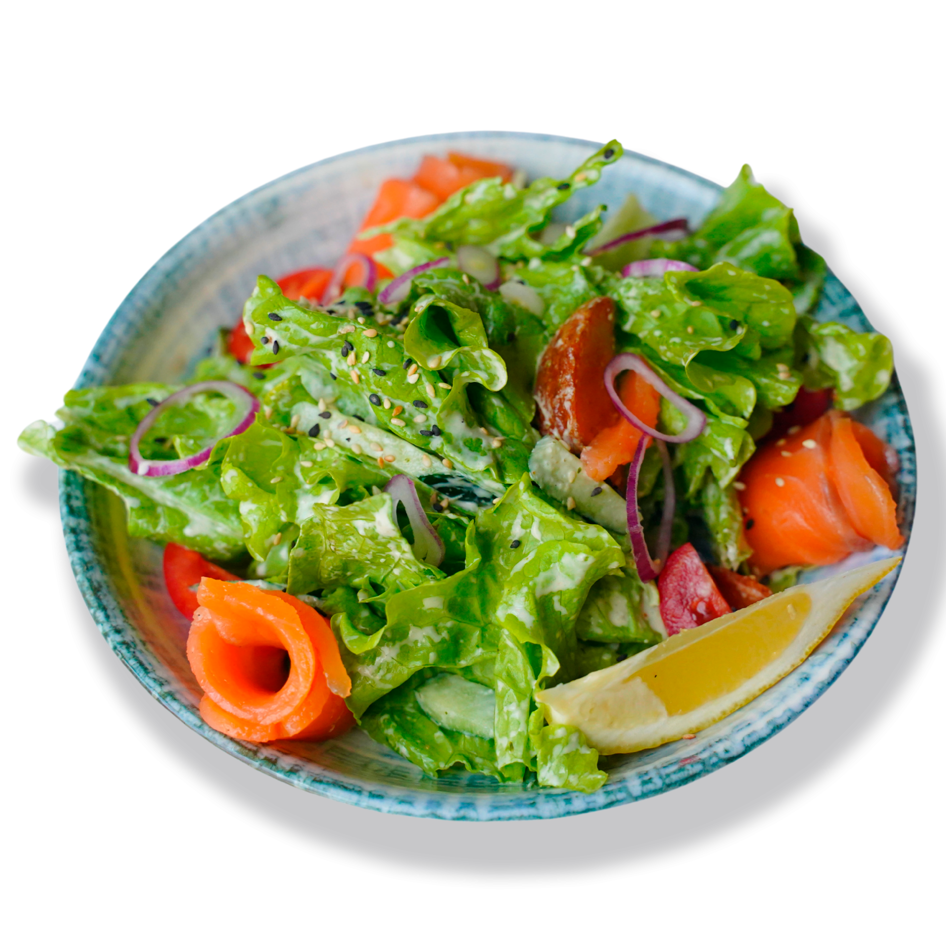 Салат с лососем